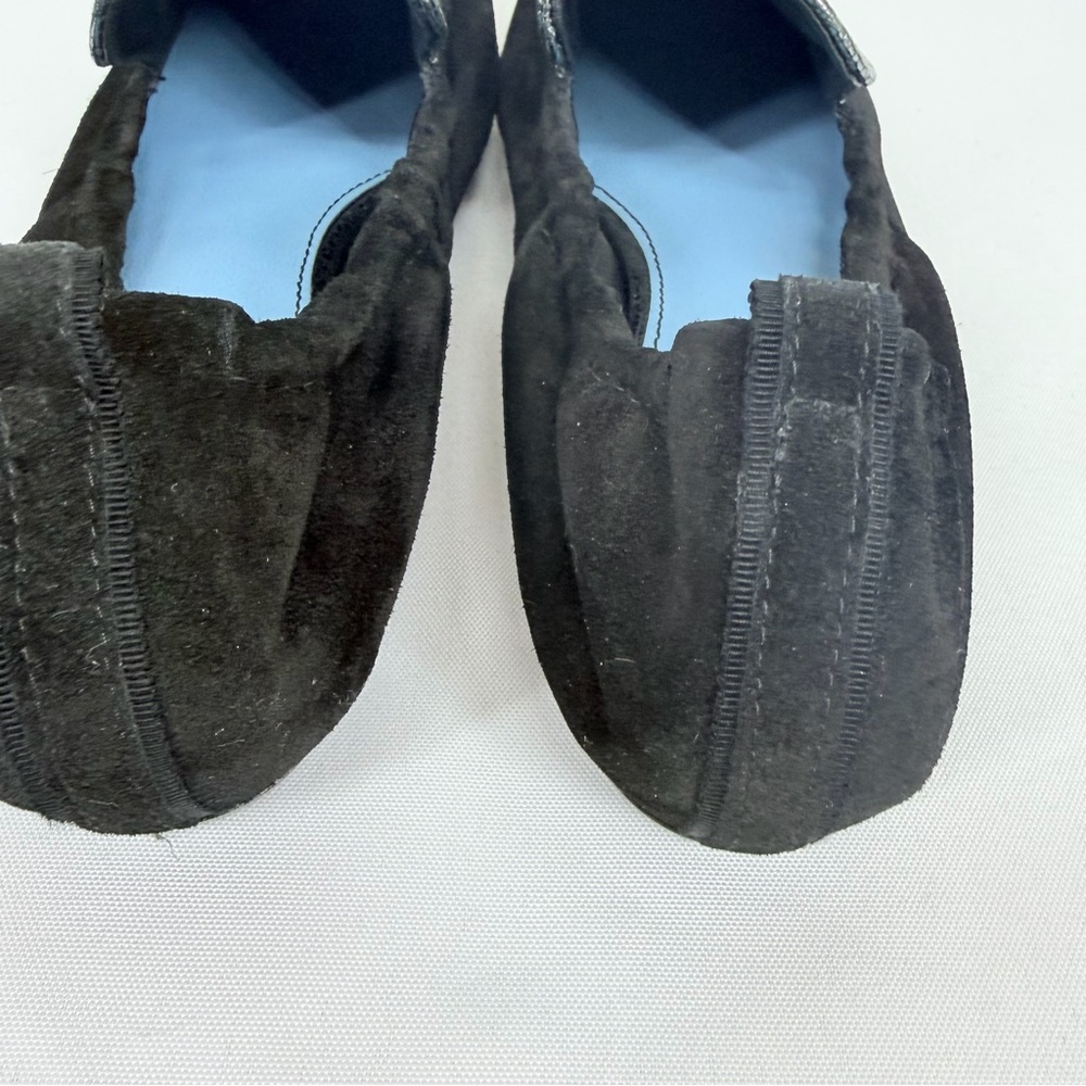 Lanvin Women’s size 38.5 Black Suede Gunmetal Loafers - Picture 7 of 12